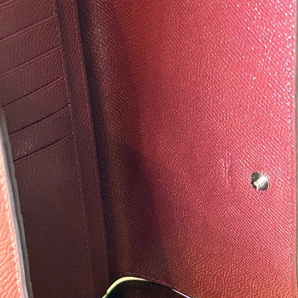 Coach Orange Pebbled Leather Women's Trifold Wallet 8” x 4.5” - Picture 9 of 14